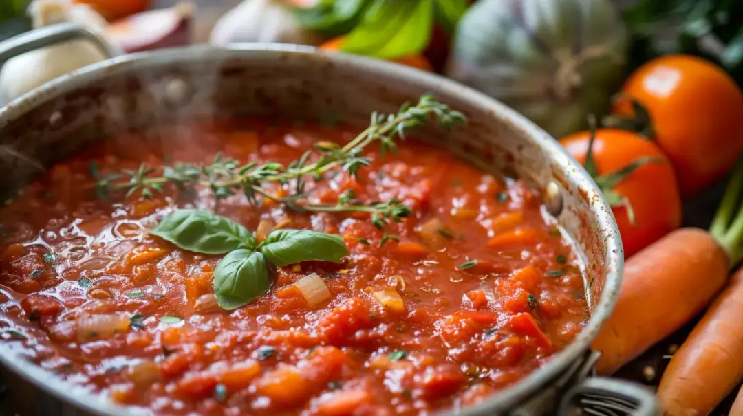 Sos pomidorowy do gołąbków z koncentratem i włoszczyzną