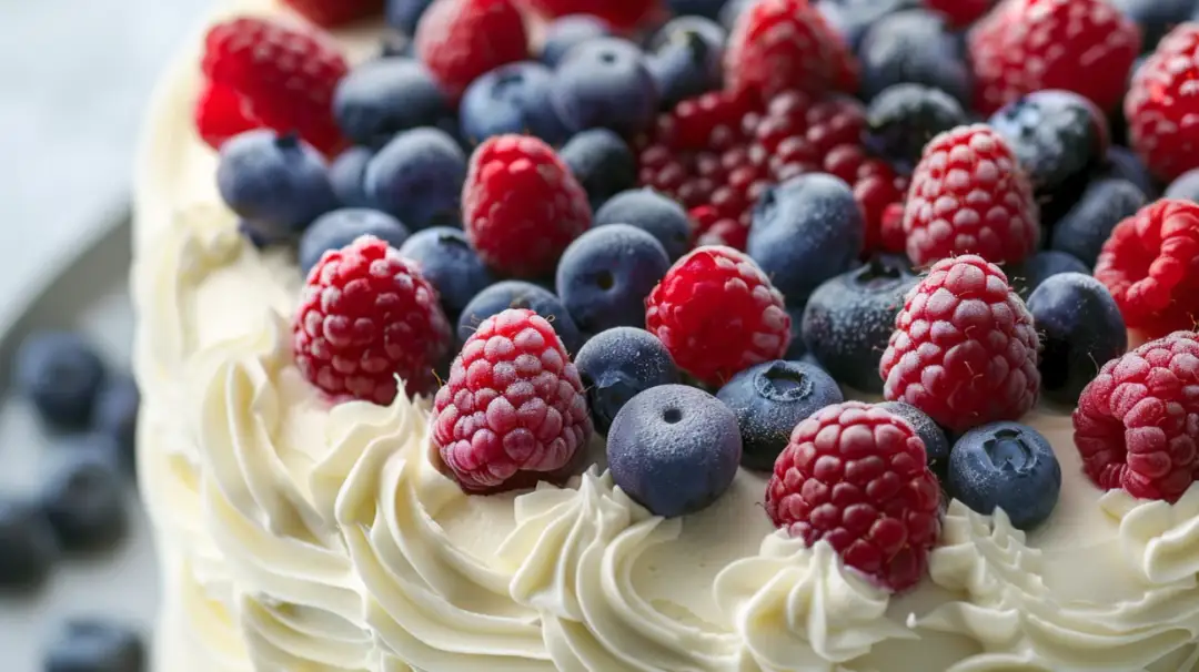 Dekoracja tortu z malinami i borówkami - poradnik dla cukierników