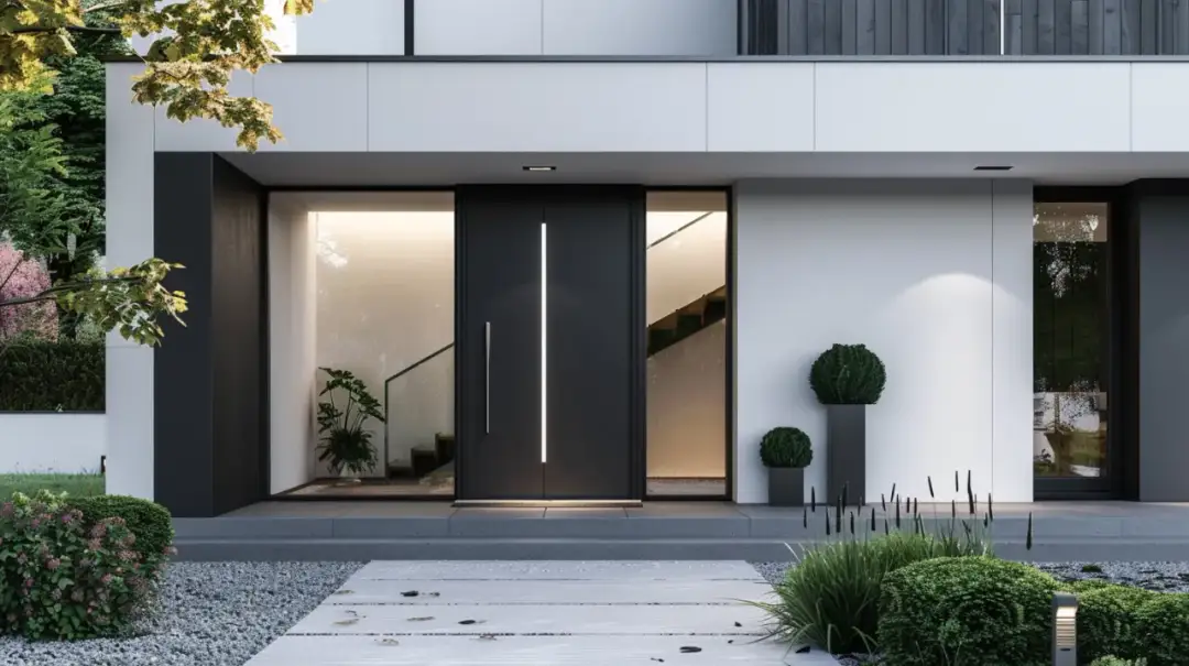 Drzwi zewnętrzne z dostawką antracyt - czy są modne?