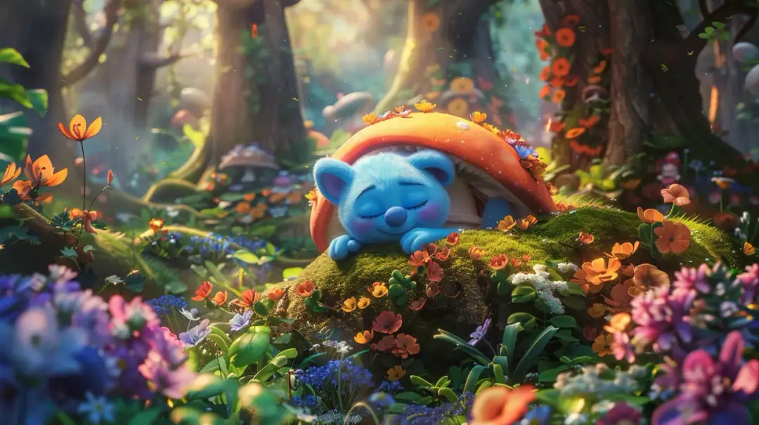 Smerf Śpioch - sekrety smerfów odkryte w serii animowanej.