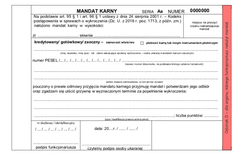 Symbol płatności za mandat karny: jak znaleźć i zrozumieć kody