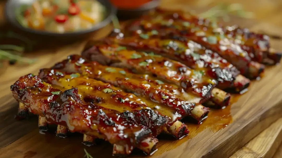 Przepis na żeberka wieprzowe pieczone w miodzie i musztardzie