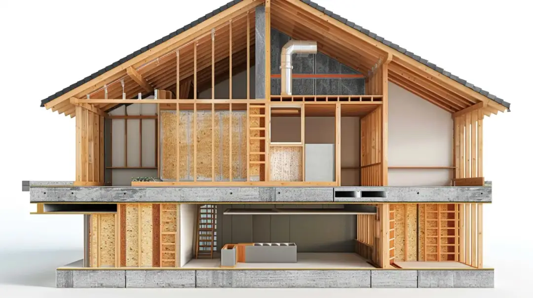 Dom szkieletowy przekrój ściany: kluczowe informacje techniczne