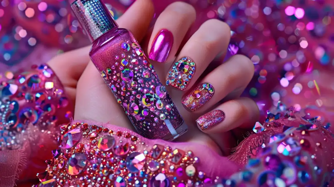 Hybryda fuksja paznokcie - intensywny kolor dla odważnych stylizacji