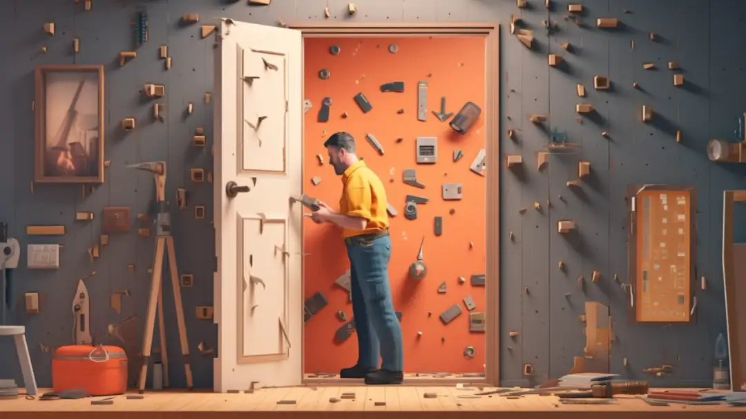 Remont drzwi - ościeżnica regulowana i renowacja