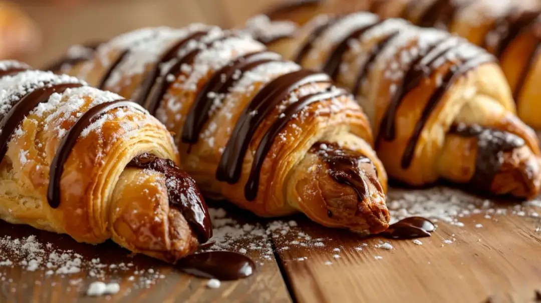 Rogaliki z ciasta francuskiego z czekoladą w 30 minut - przepis