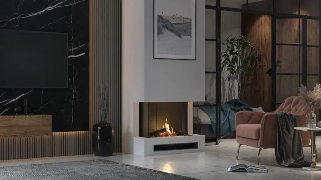 Na jakiej wysokości kominek zapewnia wygodę i estetykę w pomieszczeniu?