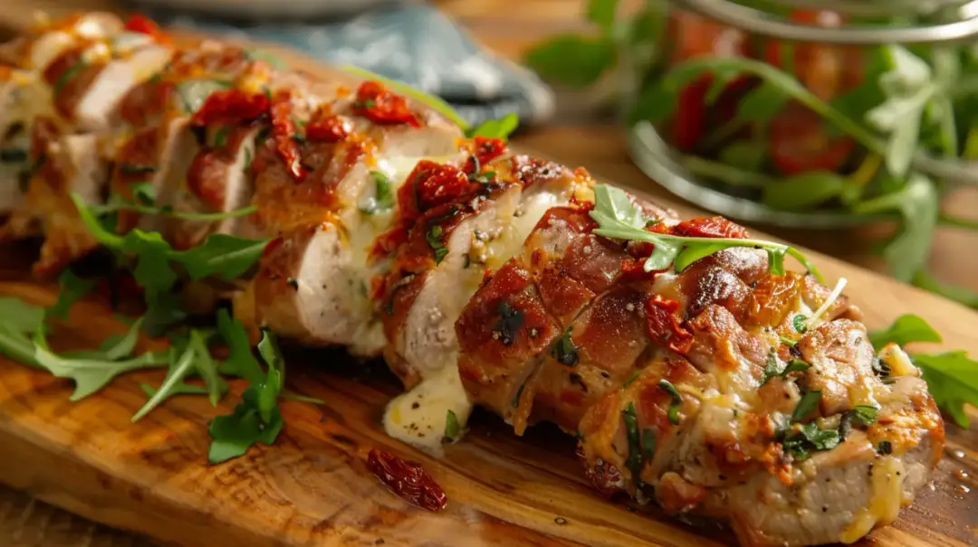 Polędwiczki wieprzowe faszerowane suszonymi pomidorami i serem