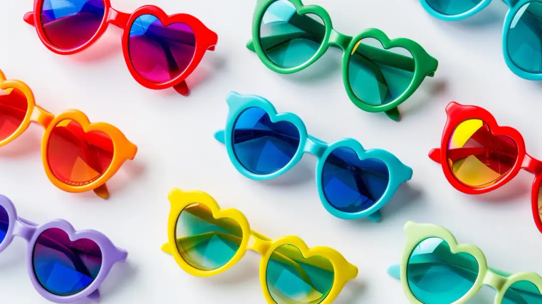 Urocze i bezpieczne okulary w kształcie serduszek dla najmłodszych