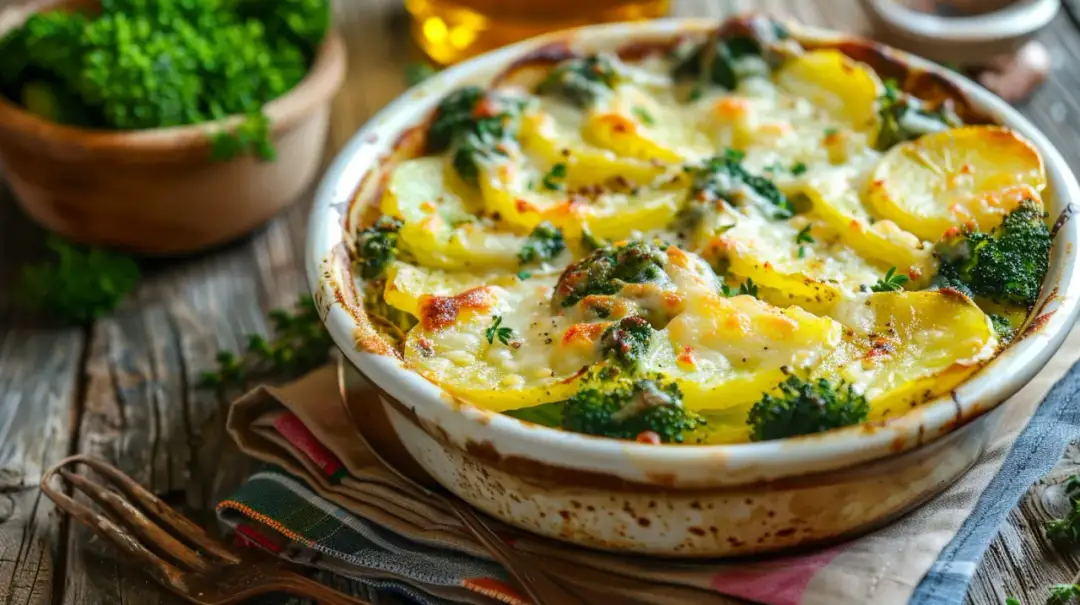 Zapiekanka brokułowa z ziemniakami: sycący obiad dla całej rodziny