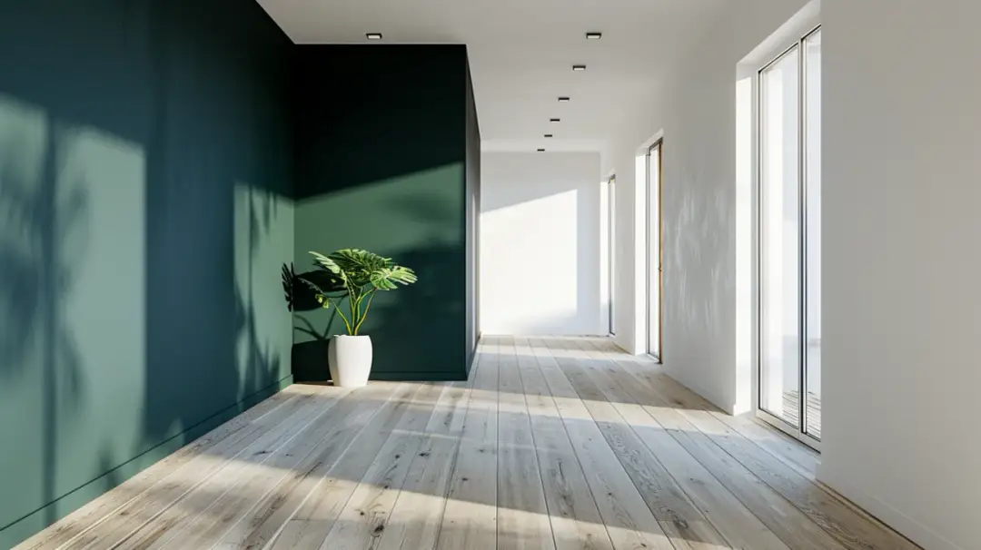 Kolorystyczna stylizacja korytarza - inspiracje dla długich przestrzeni