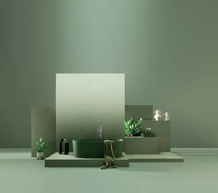 Zielone płytki do łazienki – co jest modne w 2025 roku?