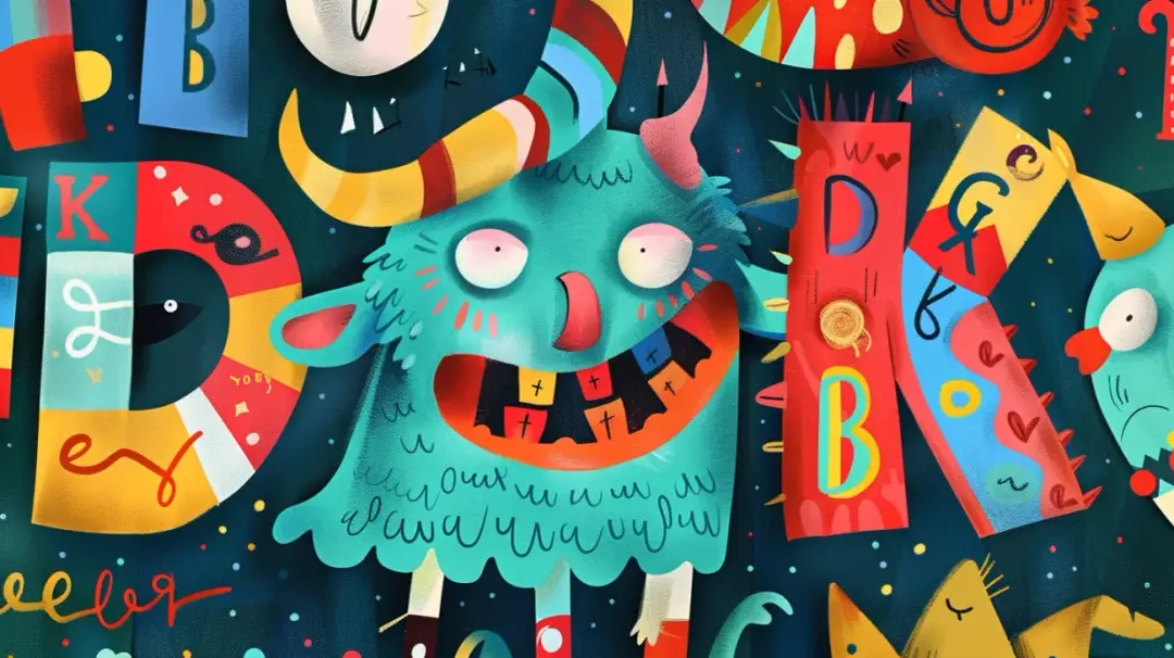 Litery i przedmioty do druku dla dzieci: D, K, nos, byk i inne motywy