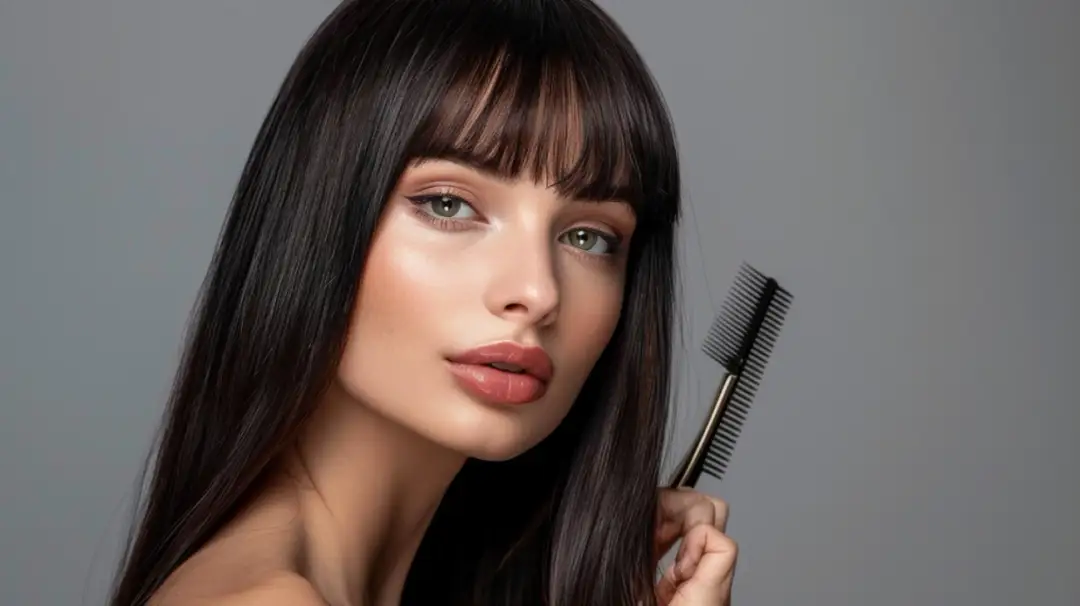 Cieniowana grzywka prosta: Jak stylizować dla najlepszego efektu?
