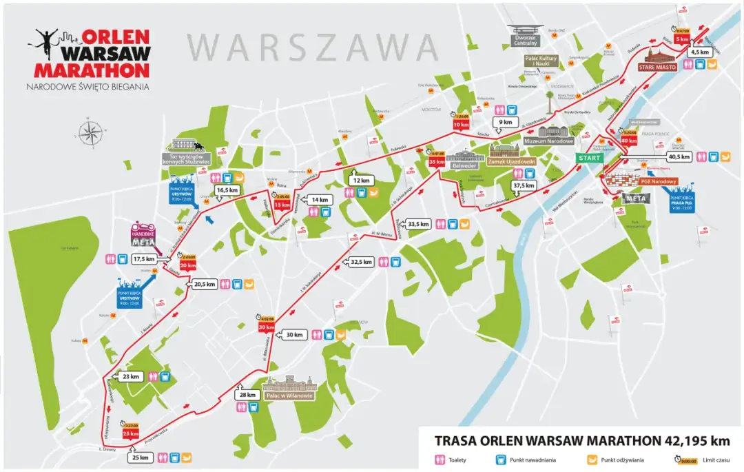 Orlen maraton o której start? Godzina, trasa i atrakcje w Warszawie.