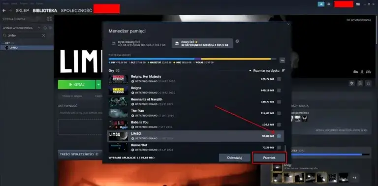 Steam: jak przenieść grę na inny dysk - 5 prostych kroków