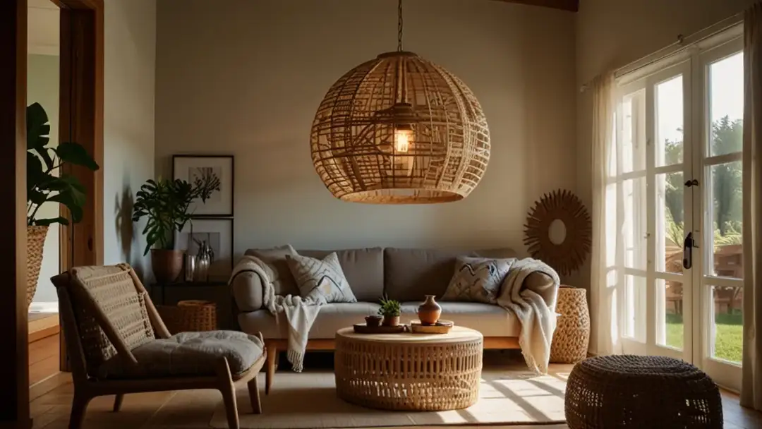 Jak wprowadzić naturalny urok do wnętrza za pomocą wiklinowej lampy sufitowej?