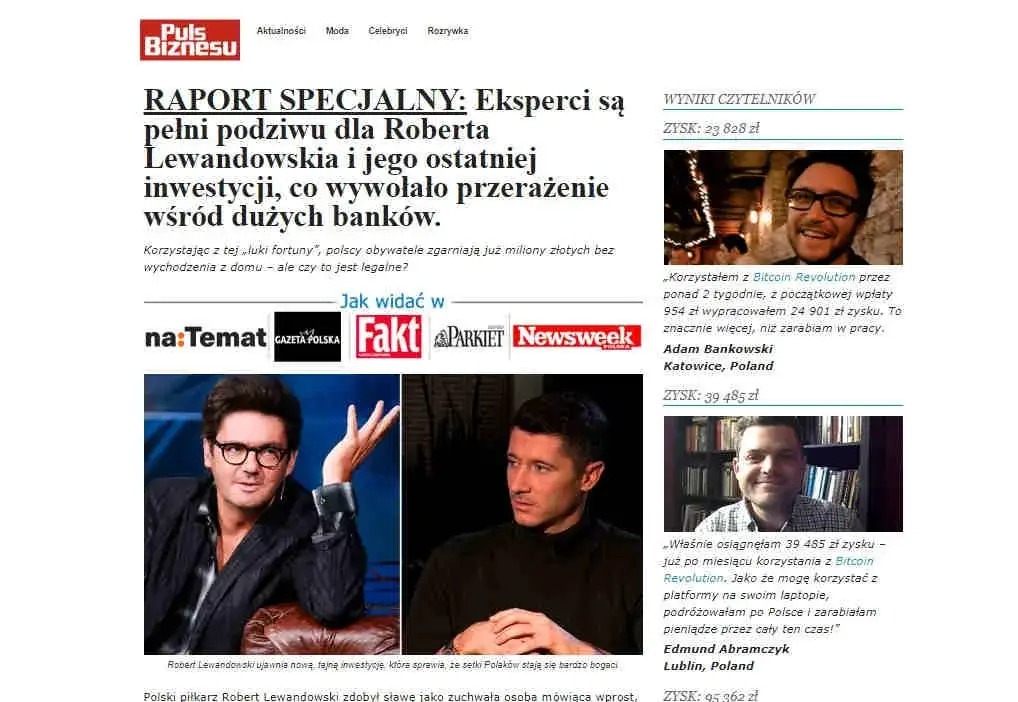 Oszustwo z Lewandowskim i bitcoinem: Nie daj się nabrać!