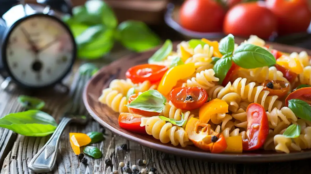 Makaron z papryką i pomidorami: Obiad gotowy w 15 minut dla rodziny