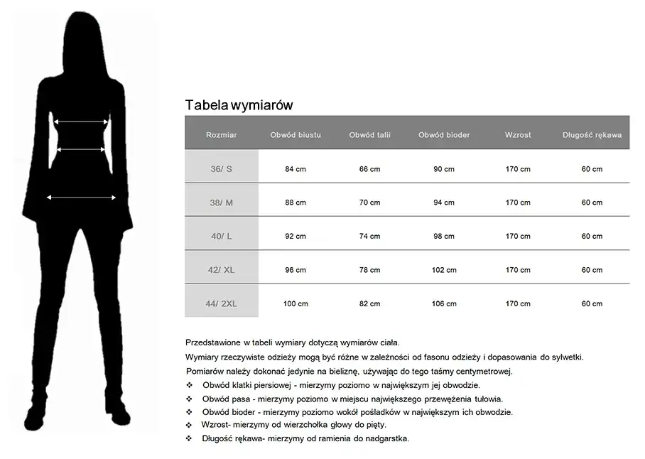 80 cm w pasie – jaki to rozmiar damski? L, XL czy coś innego?