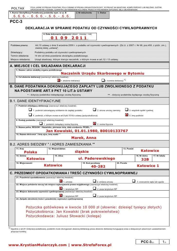 Jak wypełnić PCC-3 pożyczka, aby uniknąć kar podatkowych?