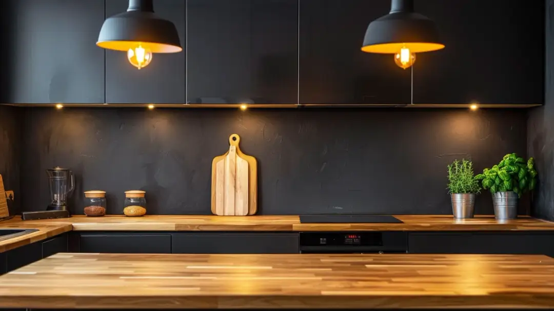 Eleganckie kuchnie z drewnianym blatem - inspiracje i wskazówki