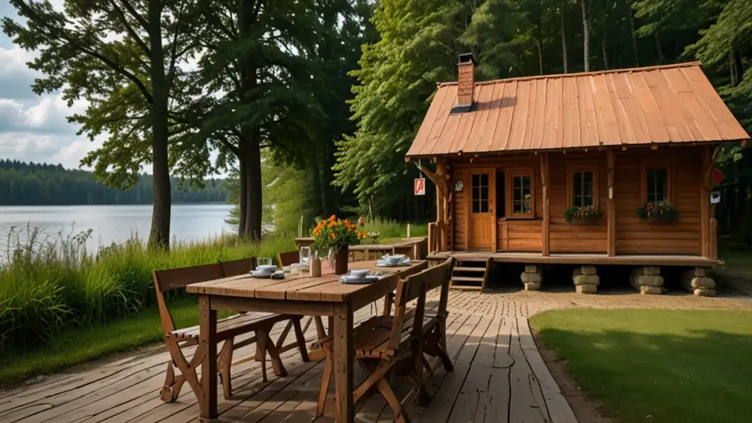 Kaszuby bez kuchennej krzątaniny: domki z wyżywieniem nad jeziorem