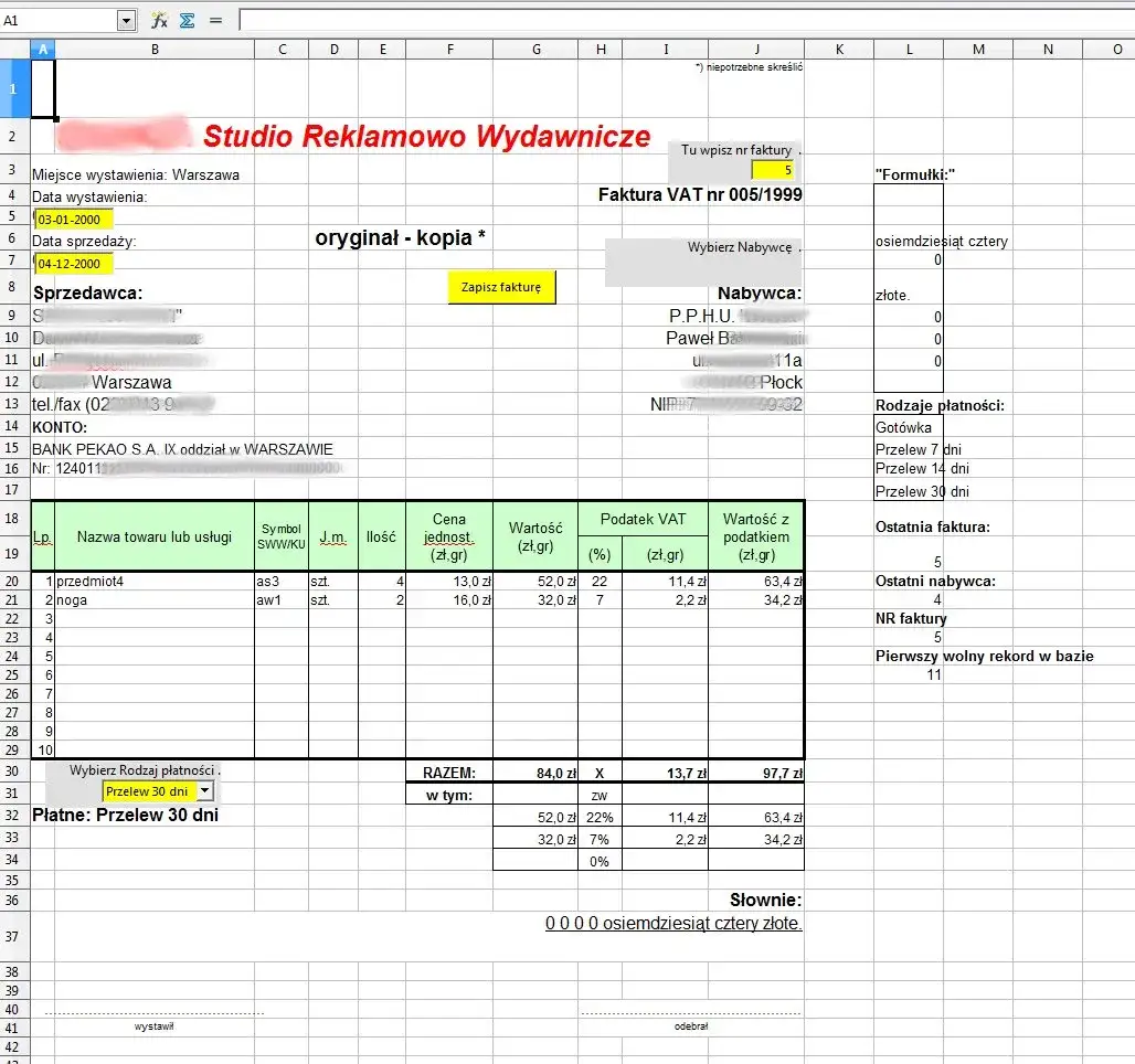 Jak zrobić fakturę w Excelu - łatwe kroki i przydatne funkcje