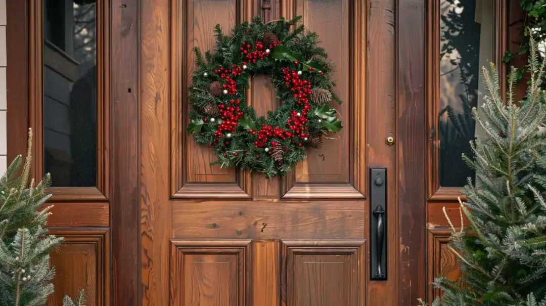 Jak powiesić wieniec na drzwiach bez uszkodzeń? 3 metody
