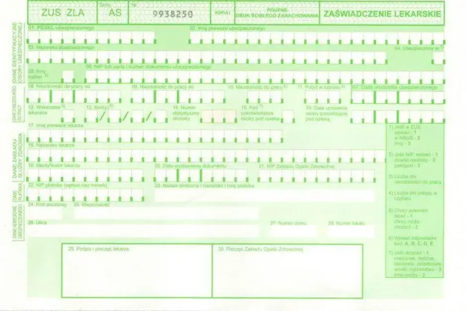 Ile ZUS płaci za zwolnienie lekarskie po ustaniu zatrudnienia? Sprawdź szczegóły