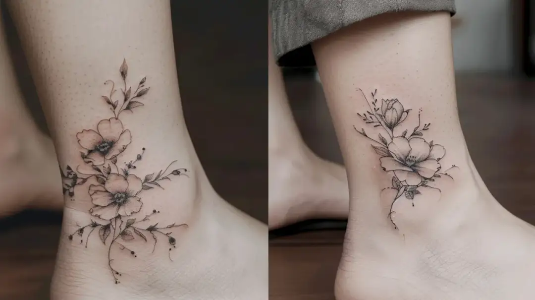 Delikatny tatuaż na rękę czy kostkę: Co lepiej się goi?