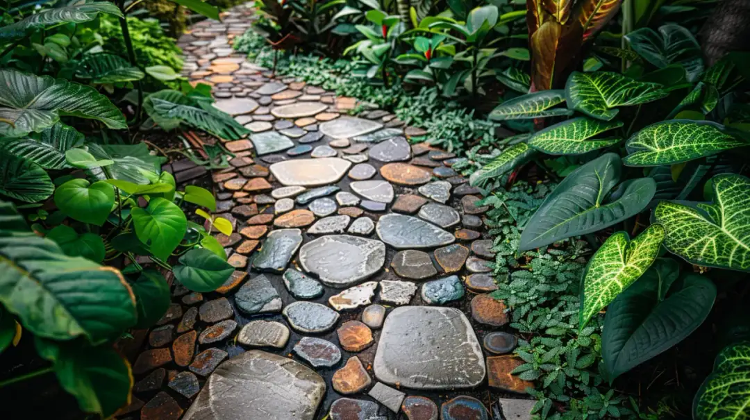 Chodniki ogrodowe z kamienia naturalnego: samodzielne wykonanie