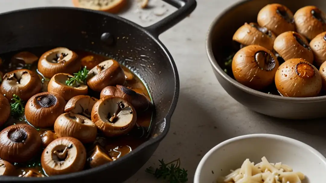 Jak zrobić duszone pieczarki w całości, które pasują do potraw?