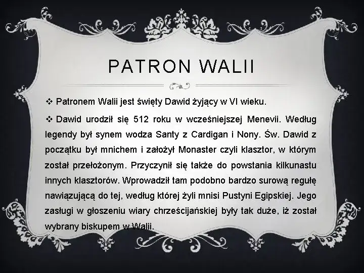 Kto jest patronem Walii? Poznaj historię świętego Dawida i jego znaczenie