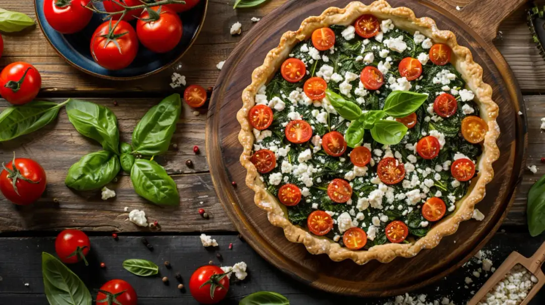 Tarta szpinak feta pomidory: śródziemnomorski smak w Twojej kuchni