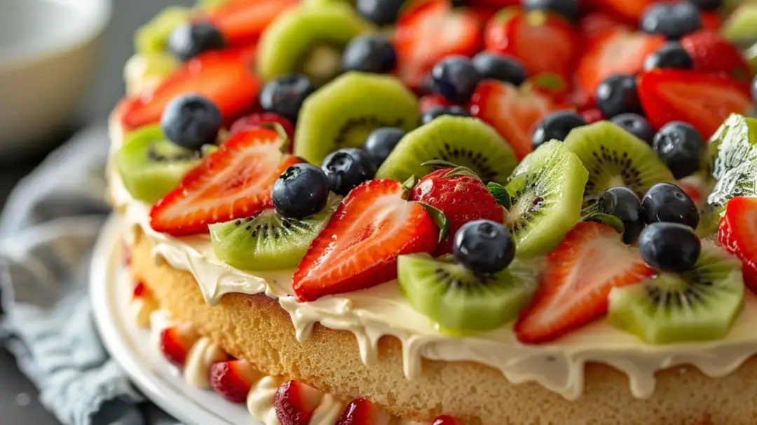 Nietypowy deser: Ciasto majonezowe z owocami
