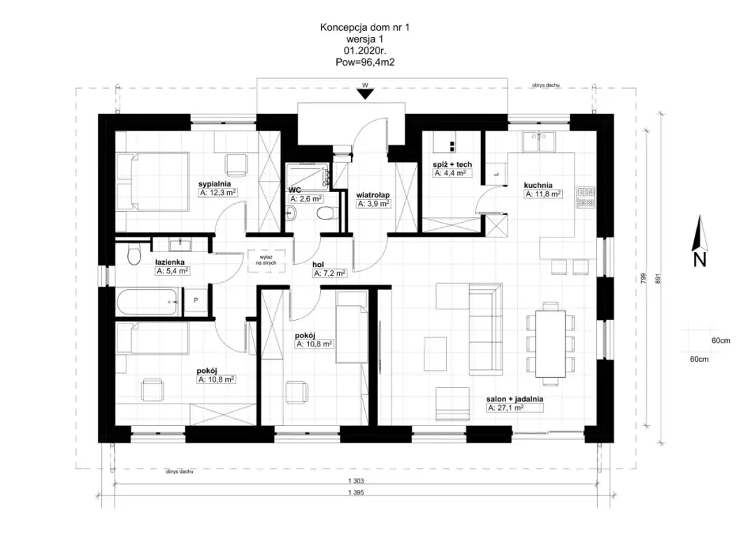 Dom parterowy: rysunki i projekty, które Cię zainspirują