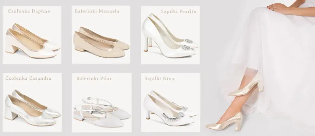 Jakie buty do śmietankowej sukni ślubnej, by uniknąć dyskomfortu?