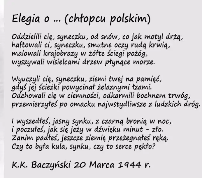 Elegia o chłopcu polskim: Analiza wiersza Baczyńskiego klucz do zrozumienia?