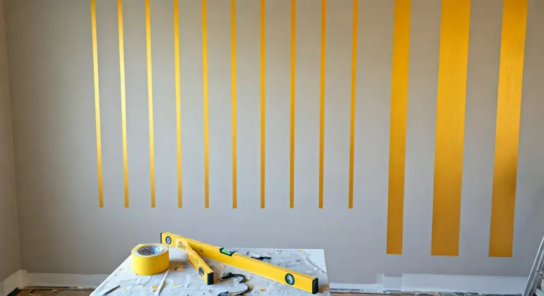 Jak zrobić złote paski na ścianie - prosty sposób na eleganckie wnętrze