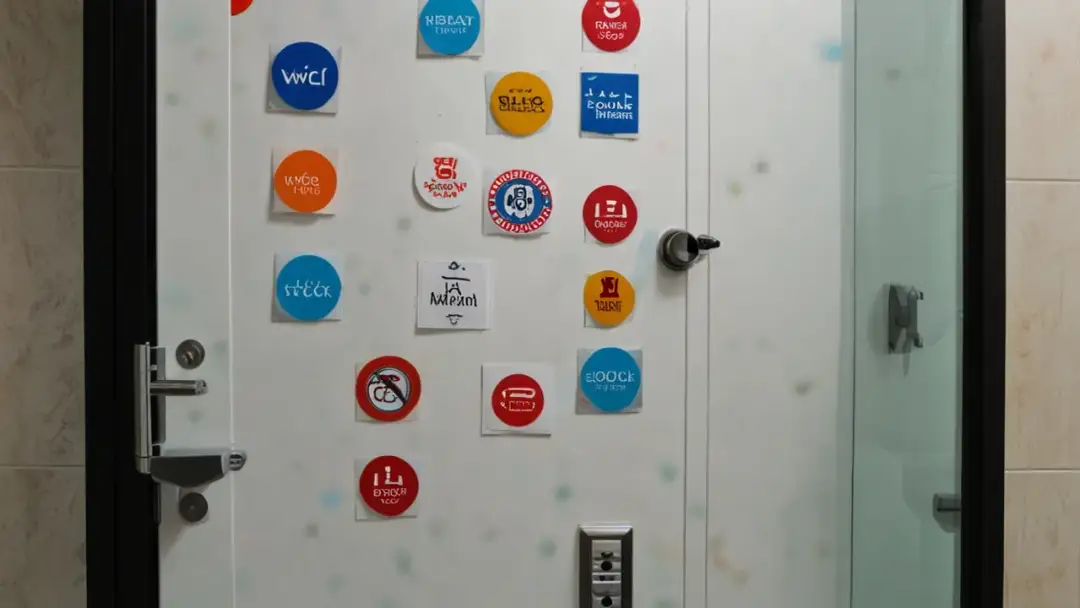 Naklejki WC na drzwi: jakie wybrać, jak montować i praktyczne porady?