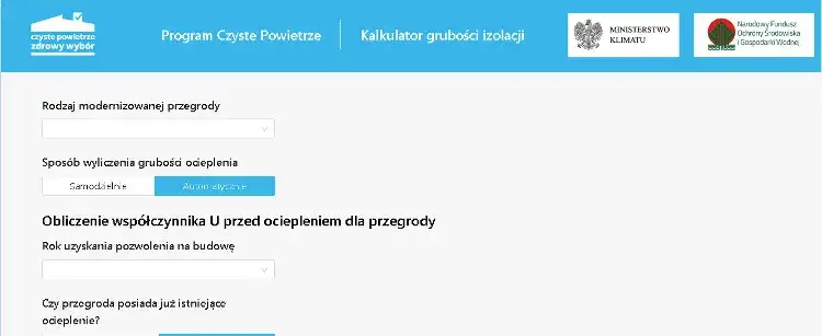 Kalkulator grubości izolacji czyste powietrze - uniknij kosztownych błędów