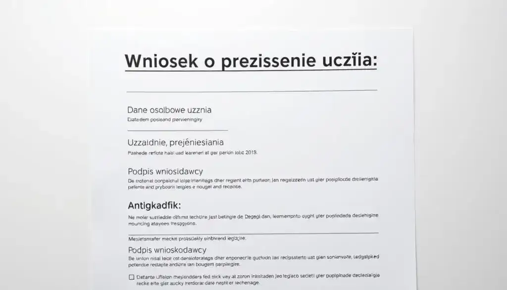 Przeniesienie do innej klasy: Jak napisać skuteczną prośbę? Wzór