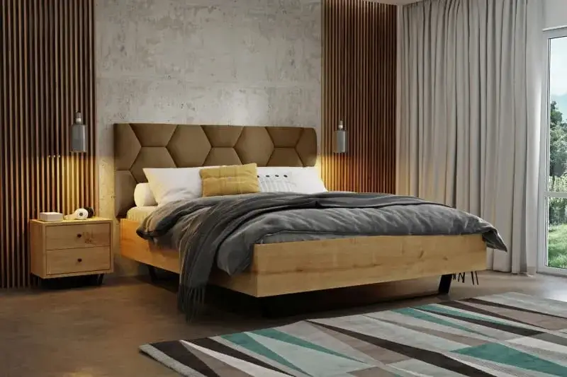 Zagłówek z paneli tapicerowanych - Jak zrobić wymienne panele do łóżka?