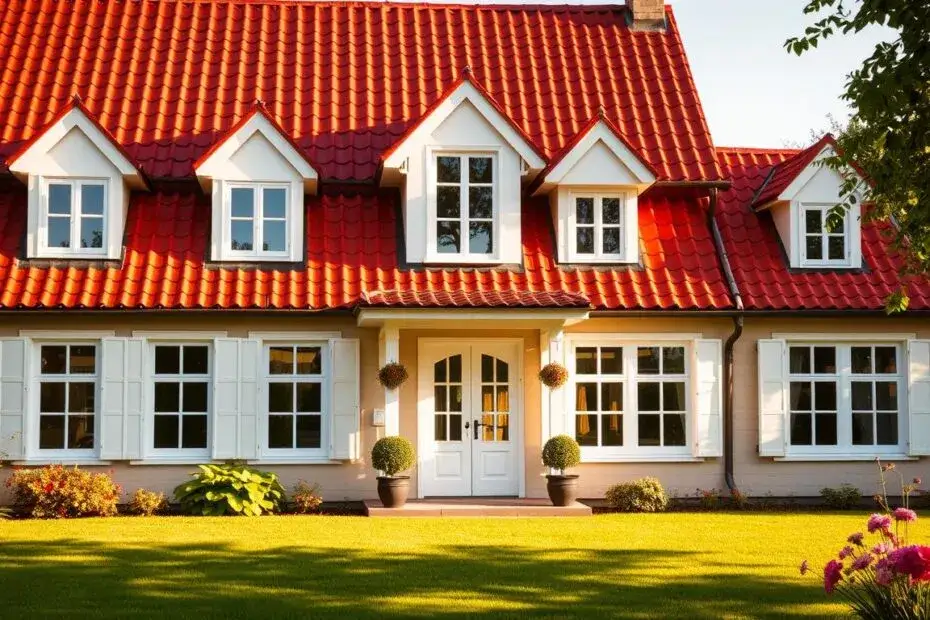 Jaki kolor elewacji do czerwonego dachu i białych okien - najlepsze propozycje