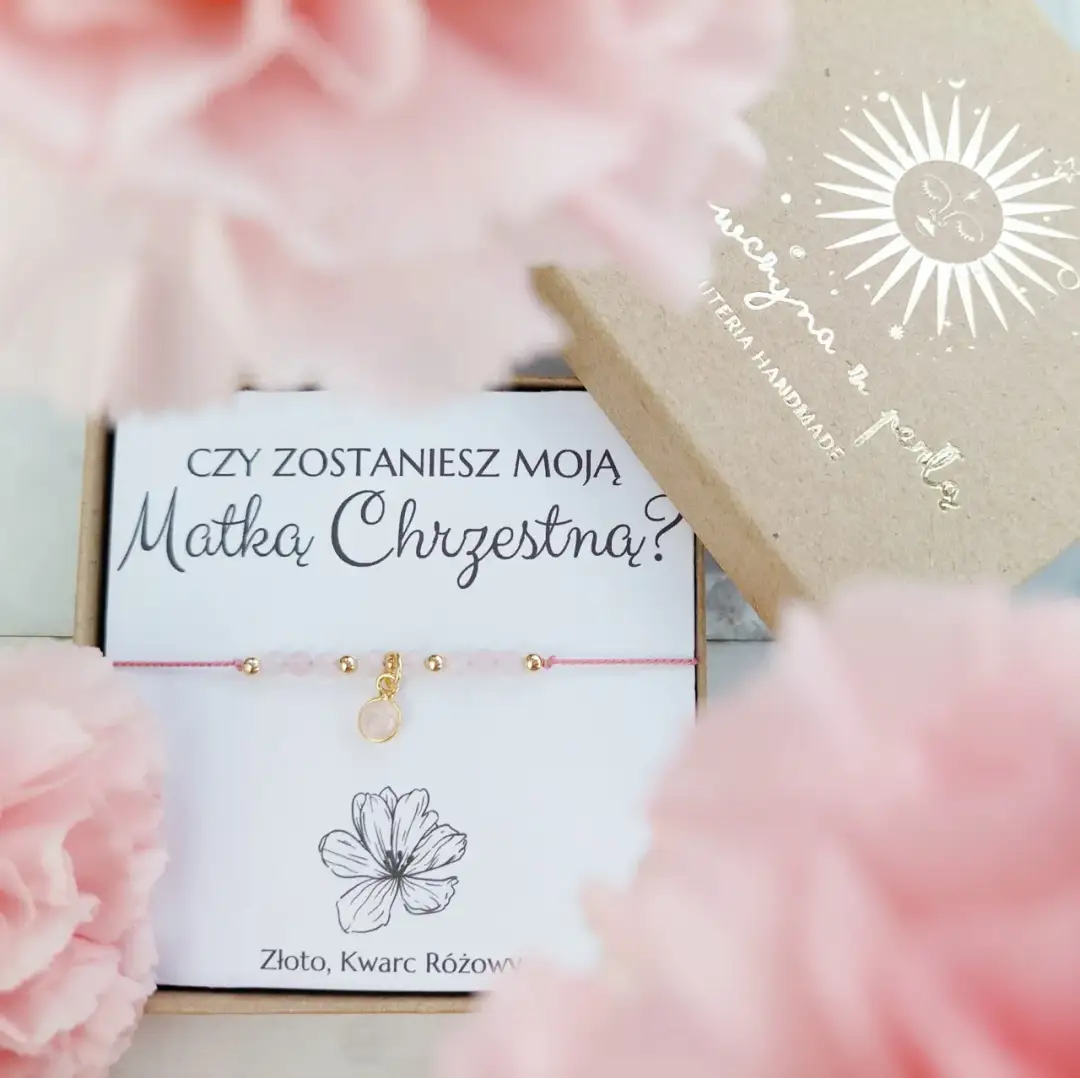 Wyjątkowa bransoletka ciociu, czy zostaniesz moją chrzestną? na prezent