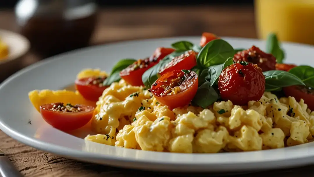 Jajecznica z suszonymi pomidorami - prosty i smaczny przepis na śniadanie