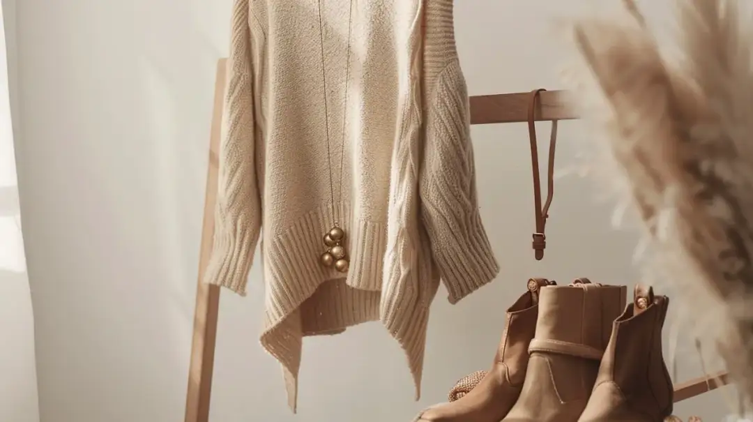 Długi beżowy sweter: wszechstronny element garderoby? Zobacz!