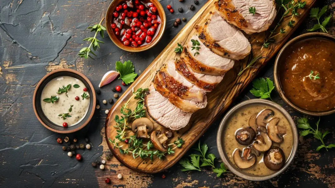 Polędwiczki w sosach: pieczeniowym, grzybowym, śmietanowym
