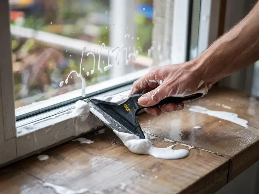 Jak skutecznie usunąć piankę montażową z ramy okiennej bez uszkodzeń